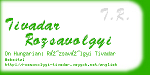 tivadar rozsavolgyi business card